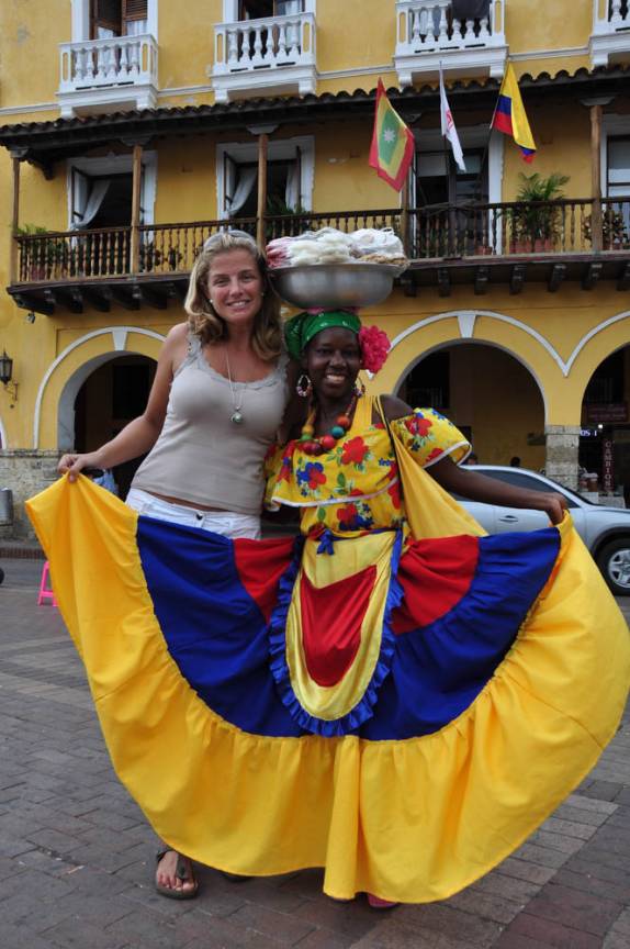 Vendedora de doces em Cartagena, na Colômbia